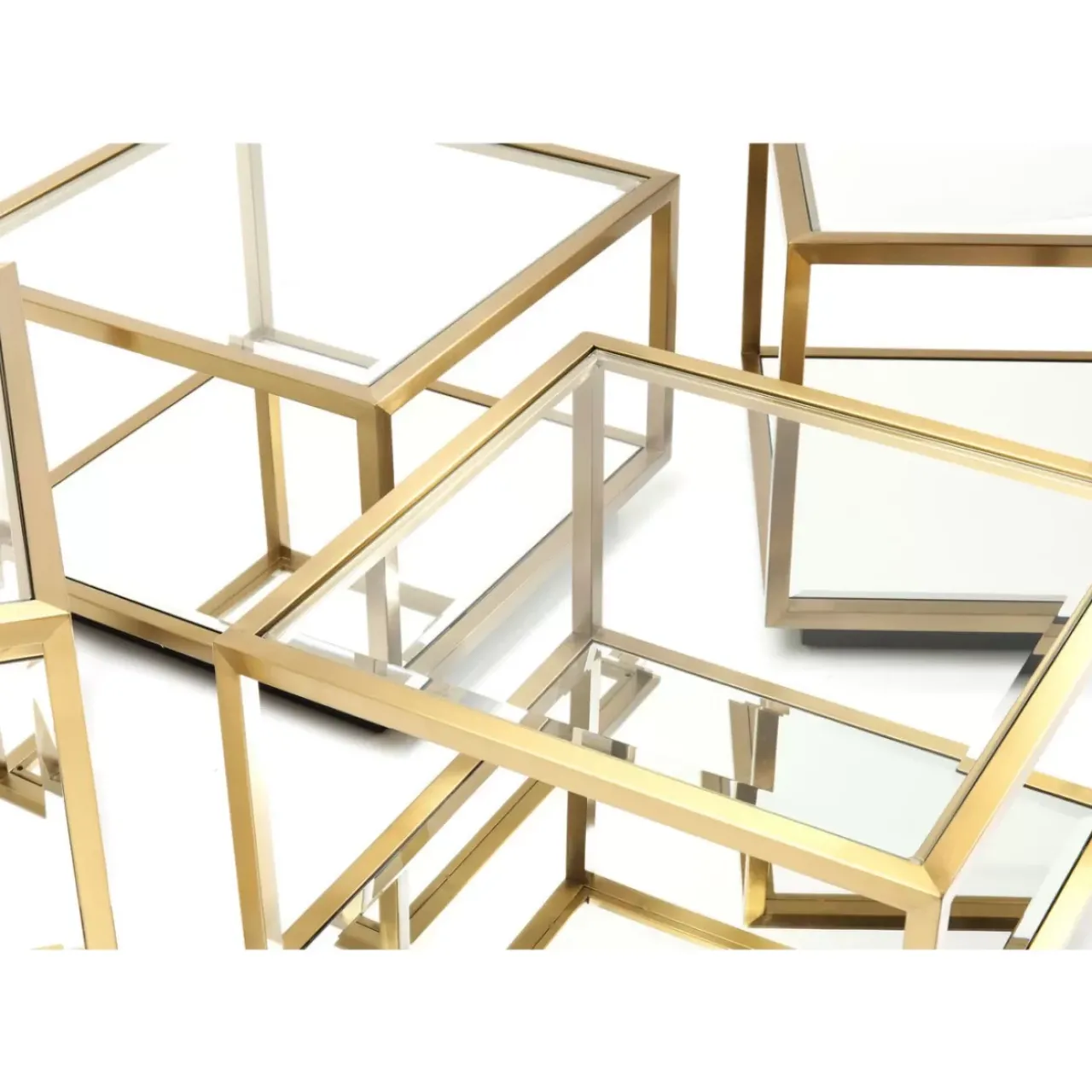 KARE Design Tische-Couchtisch Luigi Gold (4/Set)