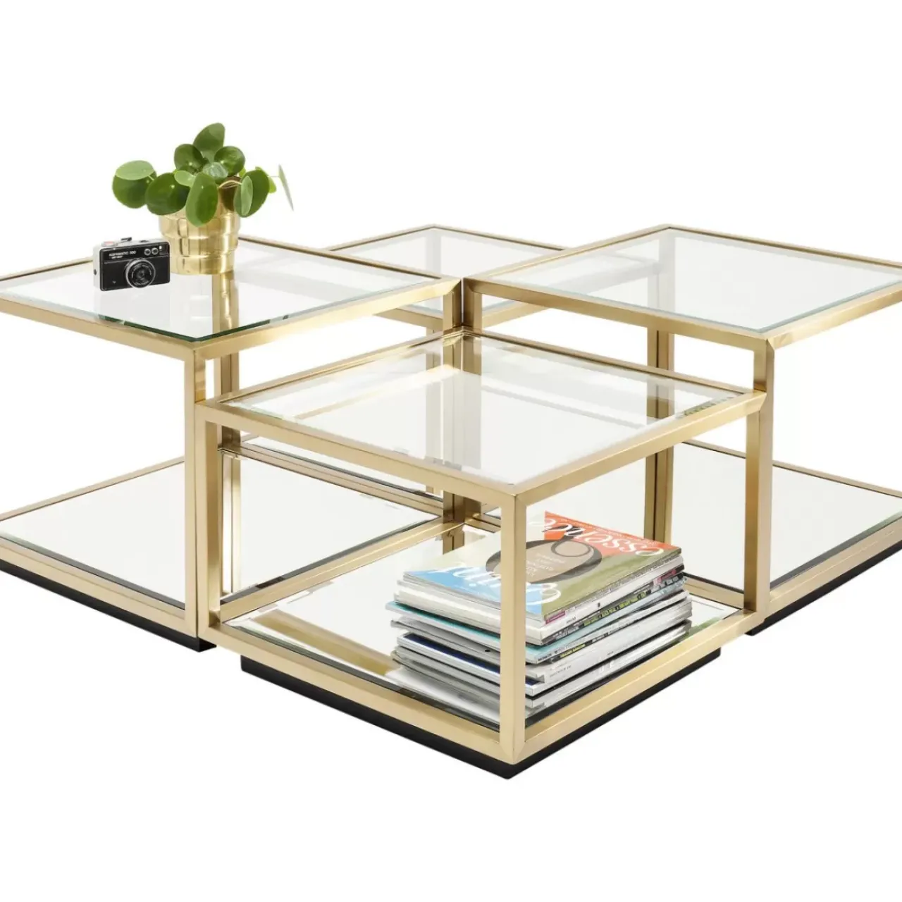 KARE Design Tische-Couchtisch Luigi Gold (4/Set)