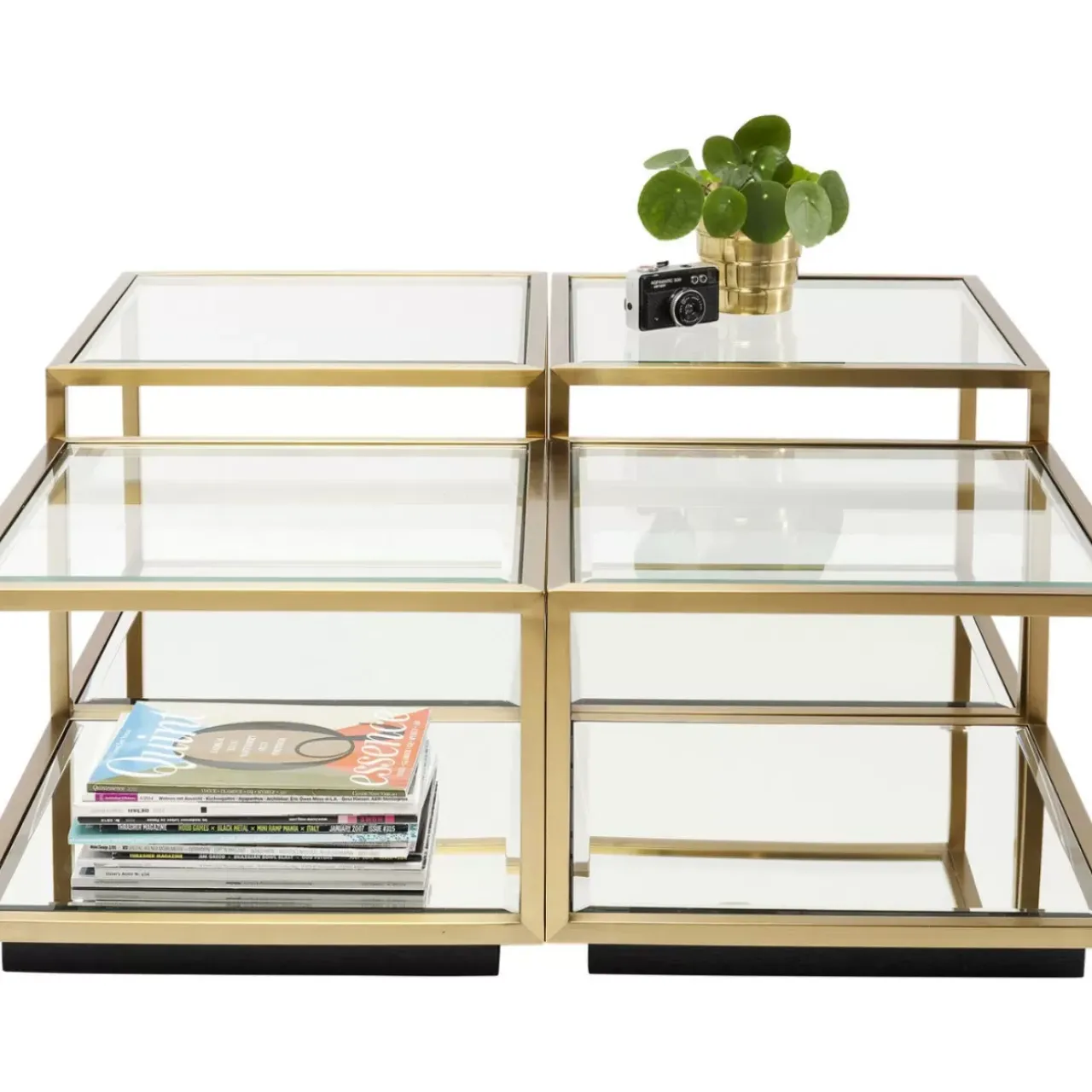 KARE Design Tische-Couchtisch Luigi Gold (4/Set)