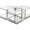 KARE Design Tische-Couchtisch Luigi Silber (4/Set)
