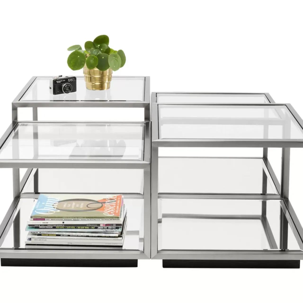 KARE Design Tische-Couchtisch Luigi Silber (4/Set)