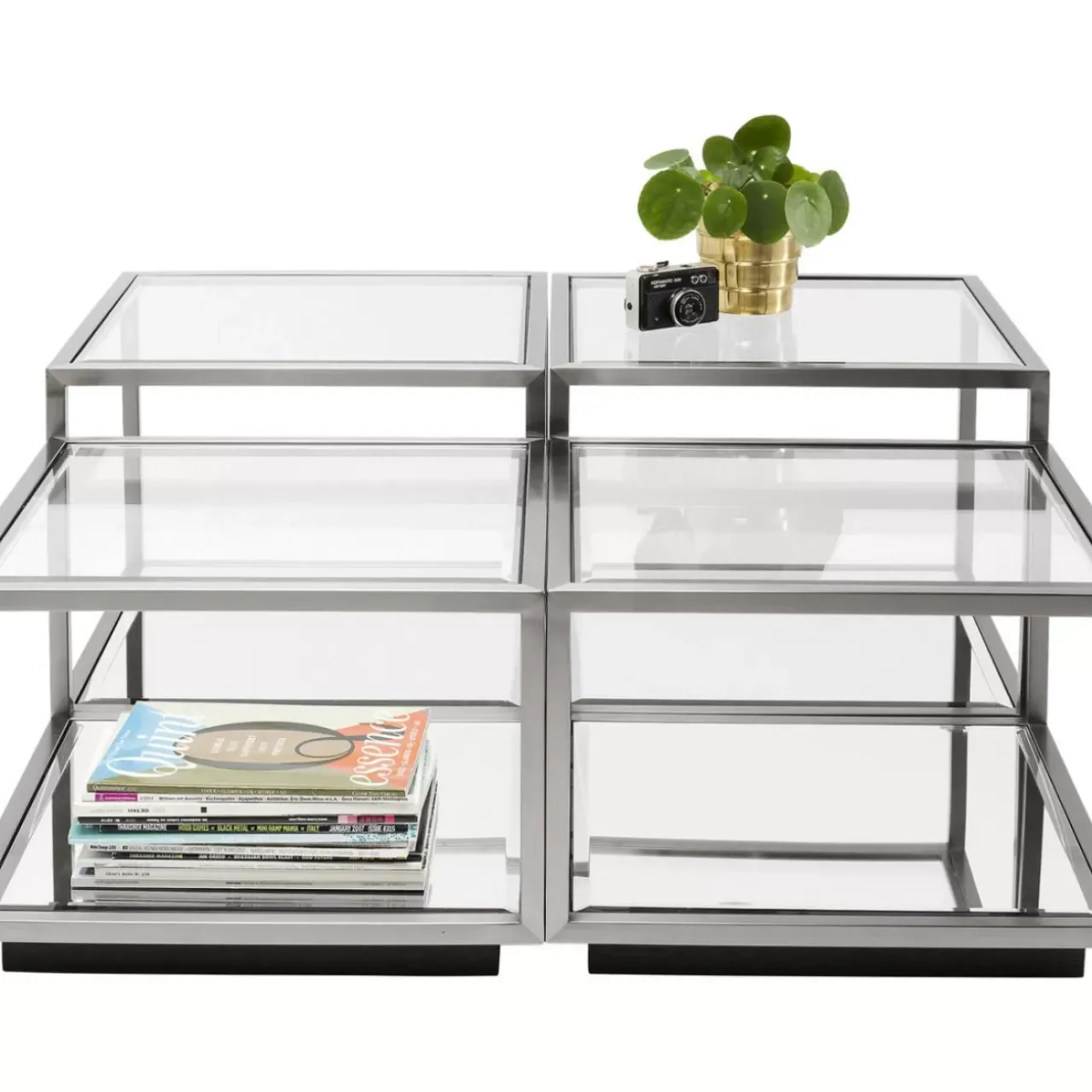 KARE Design Tische-Couchtisch Luigi Silber (4/Set)