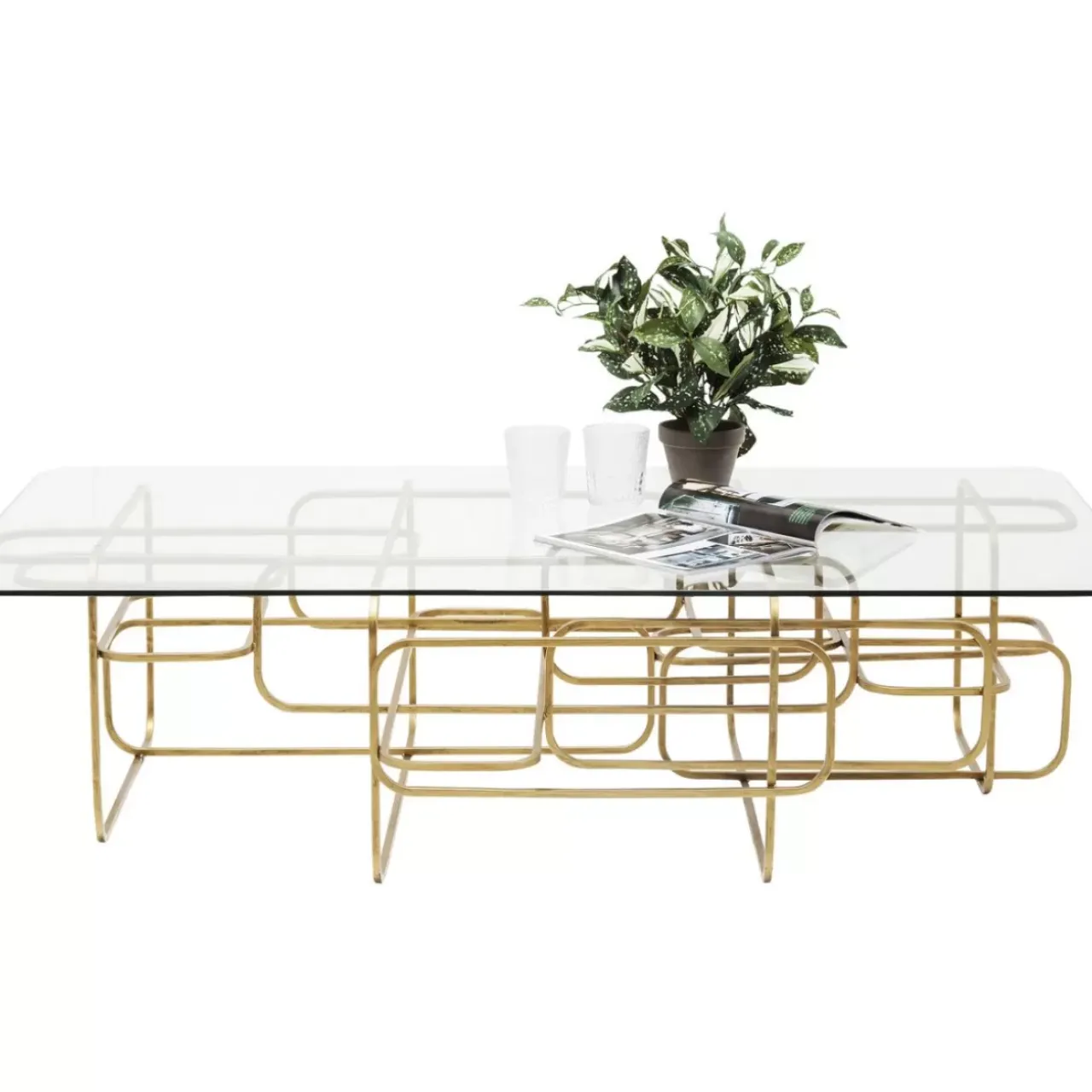 KARE Design Tische-Couchtisch Meander Gold 140X80Cm
