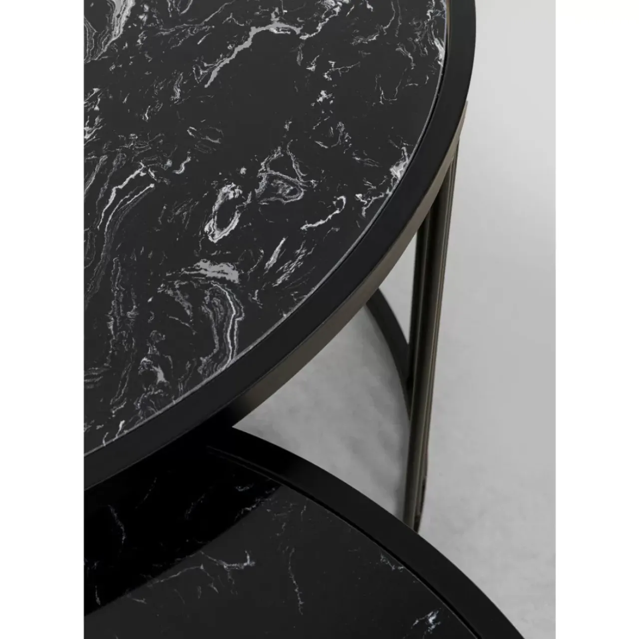 KARE Design Tische-Couchtisch Roma Schwarz (2/Set)