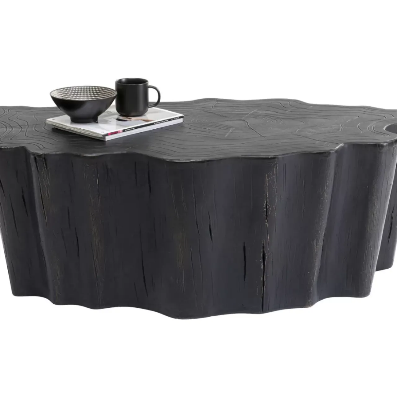 KARE Design Tische-Couchtisch Tree Stump Schwarz 119X68Cm