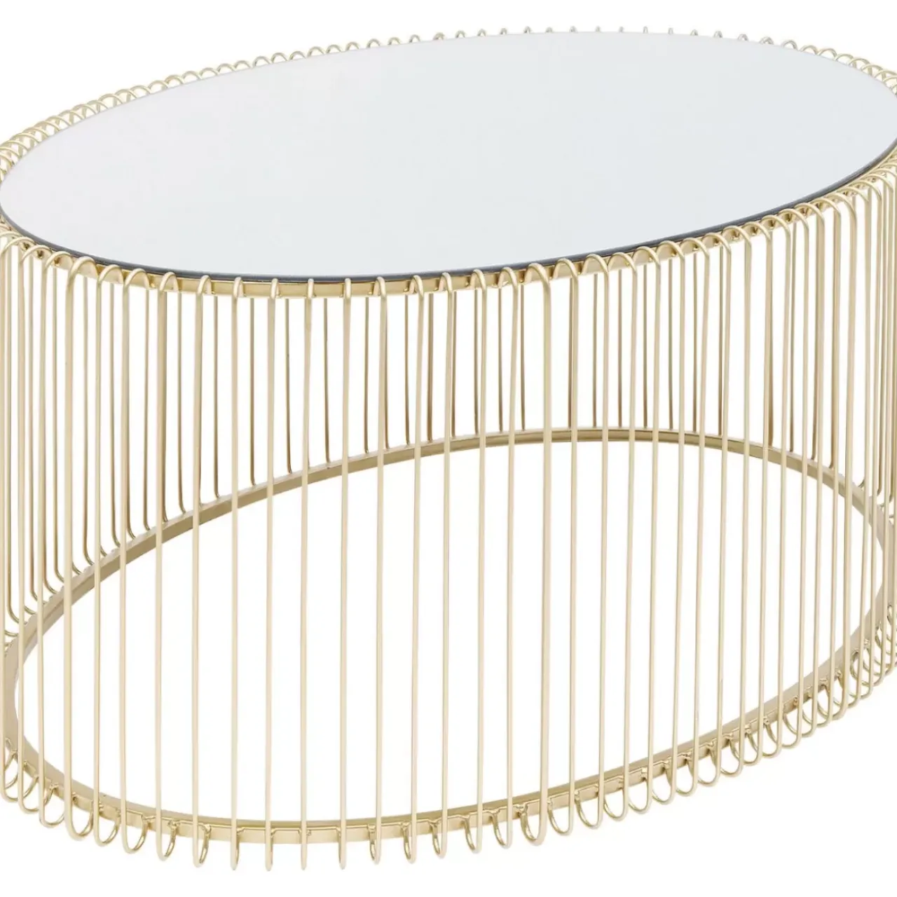 KARE Design Tische-Couchtisch Wire Uno Brass 60X90Cm