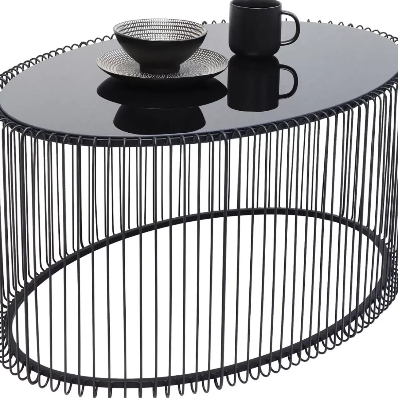 KARE Design Tische-Couchtisch Wire Uno Schwarz 60X90Cm
