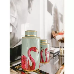 KARE Design Deko & Geschenkartikel-Deko Dose Flamingos 39Cm