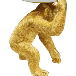 KARE Design Deko & Geschenkartikel-Deko Figur Butler Playing Chimp Gold 52Cm