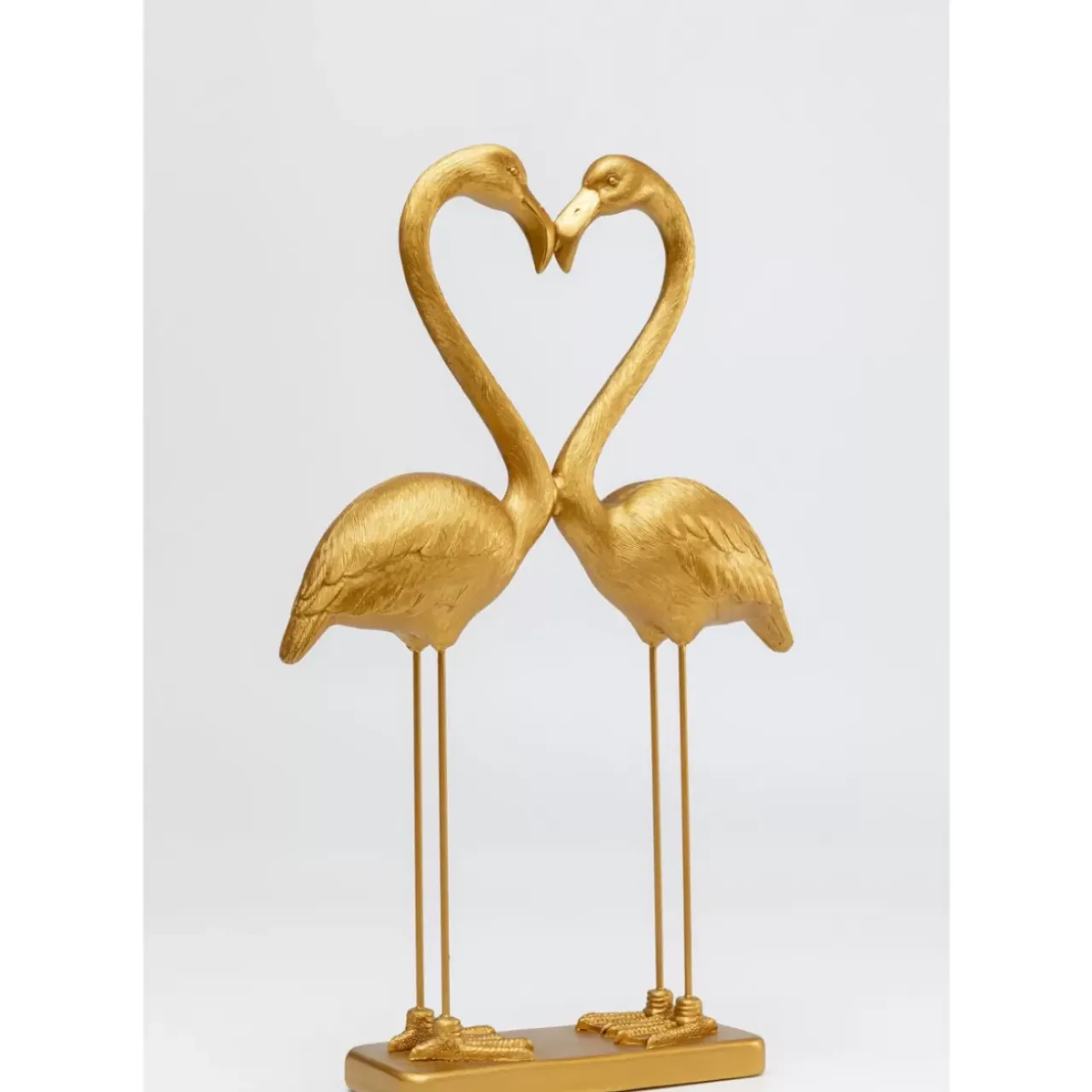 KARE Design Deko & Geschenkartikel-Deko Figur Flamingo Love Gold 63Cm