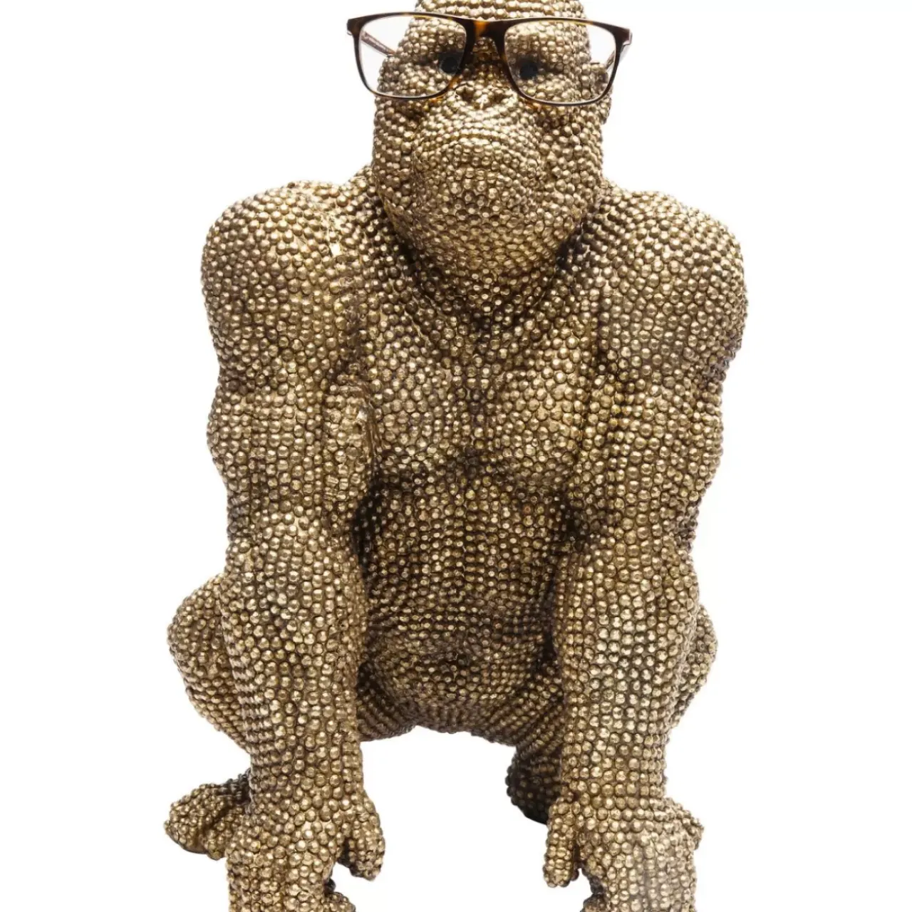KARE Design Deko & Geschenkartikel-Deko Figur Gorilla Gold 46Cm
