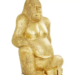 KARE Design Deko & Geschenkartikel-Deko Figur Gorilla Gold Xxl 249