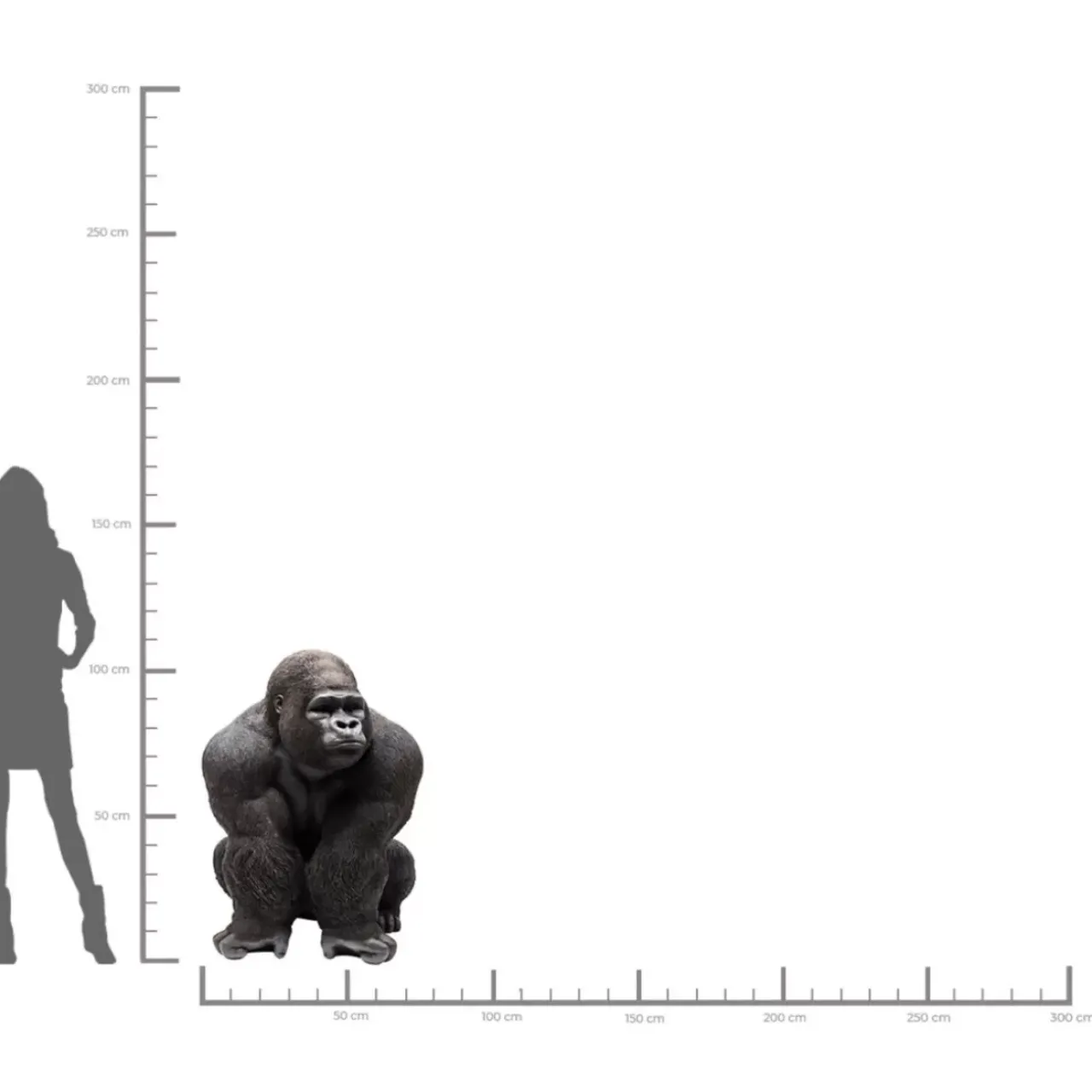 KARE Design Deko & Geschenkartikel-Deko Figur Monkey Gorilla Front Xxl