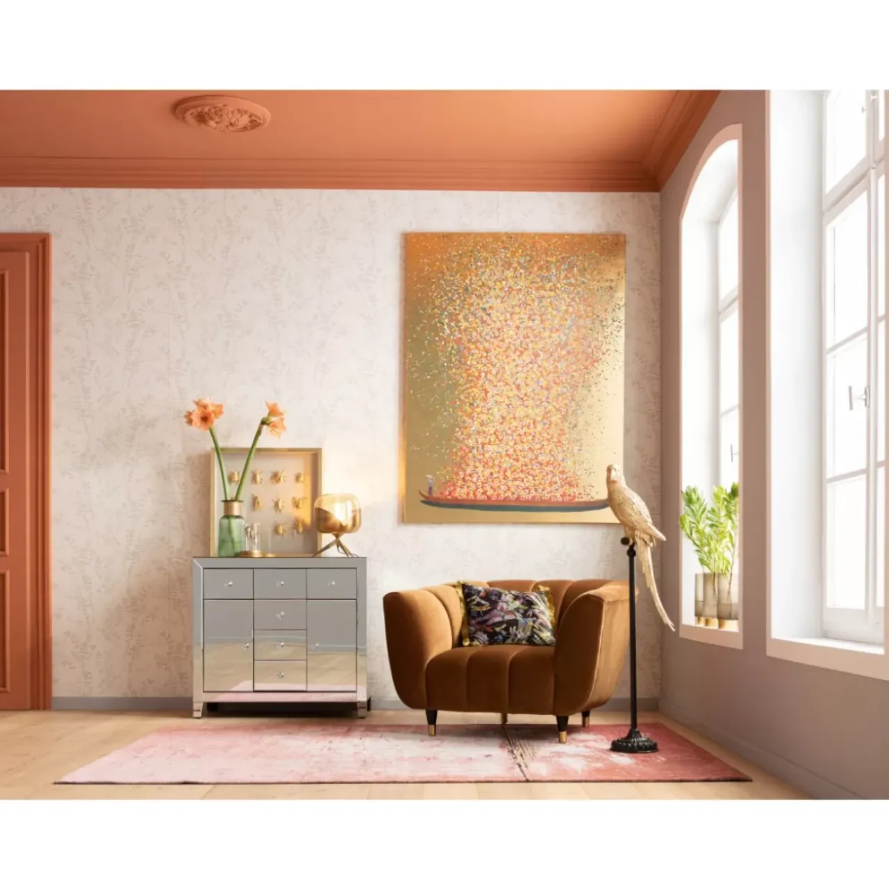 KARE Design Deko & Geschenkartikel-Deko Figur Parrot Gold