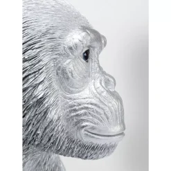 KARE Design Deko & Geschenkartikel-Deko Figur Playing Ape Silber 50