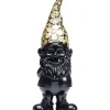 KARE Design Deko & Geschenkartikel-Deko Figur Zwerg Standing Schwarz Gold 61Cm