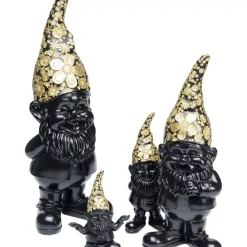 KARE Design Deko & Geschenkartikel-Deko Figur Zwerg Standing Schwarz Gold 61Cm