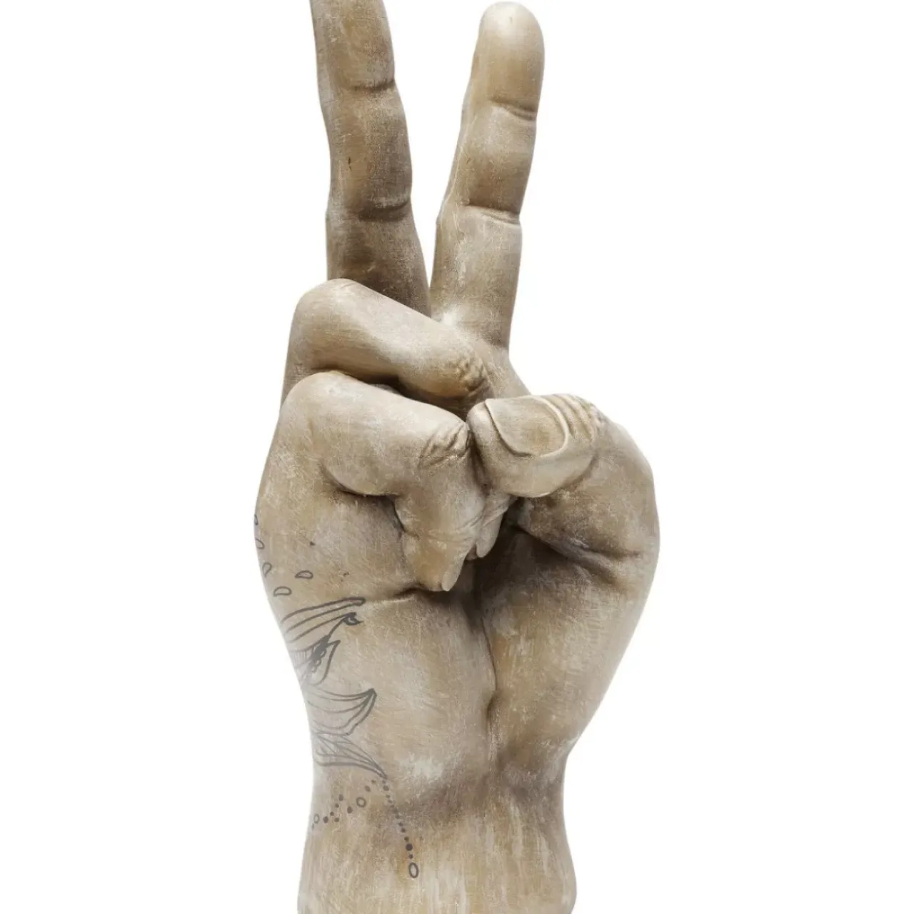 KARE Design Deko & Geschenkartikel-Deko Hand Victory Tattoo Eye 36Cm
