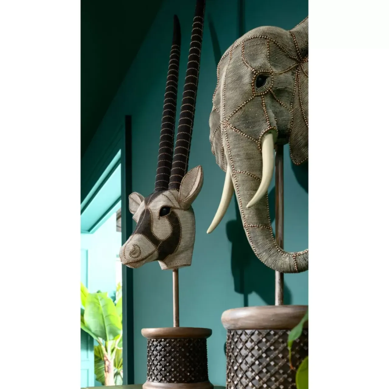 KARE Design Deko & Geschenkartikel-Deko Objekt Antelope Head Pearls 124