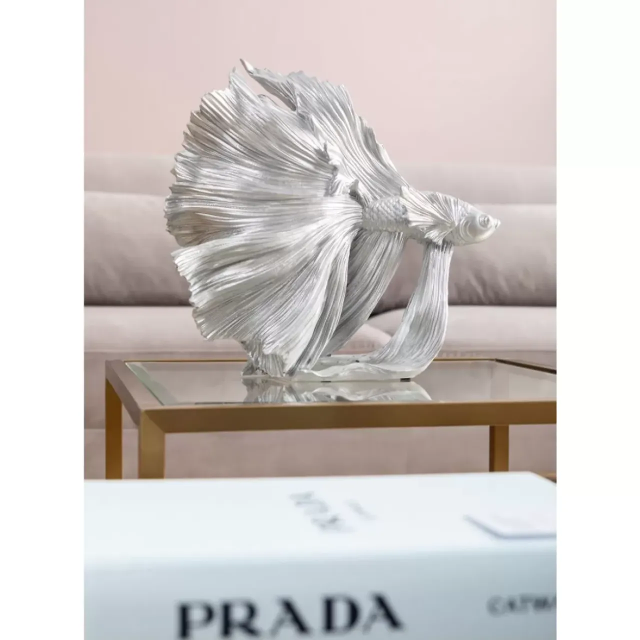 KARE Design Deko & Geschenkartikel-Deko Objekt Betta Fish Silber Klein