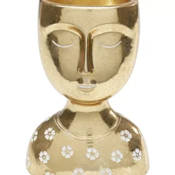 KARE Design Deko & Geschenkartikel-Deko Objekt Daisy Head Gold 19Cm