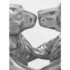KARE Design Deko & Geschenkartikel-Deko Objekt Kissing Rabbit And Dog Silber
