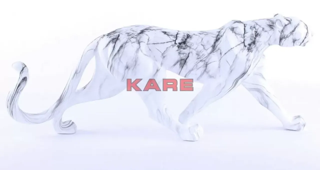KARE Design Deko & Geschenkartikel-Deko Objekt Leopard Marble 129Cm