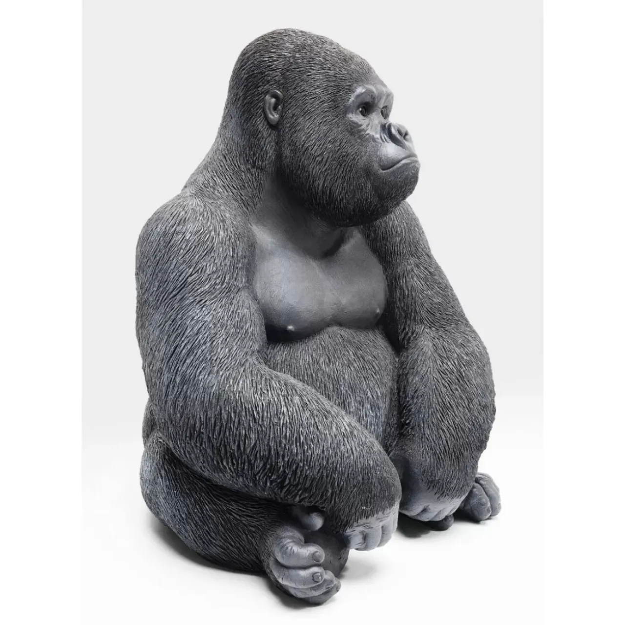 KARE Design Deko & Geschenkartikel-Deko Objekt Monkey Gorilla Side Medium Schwarz