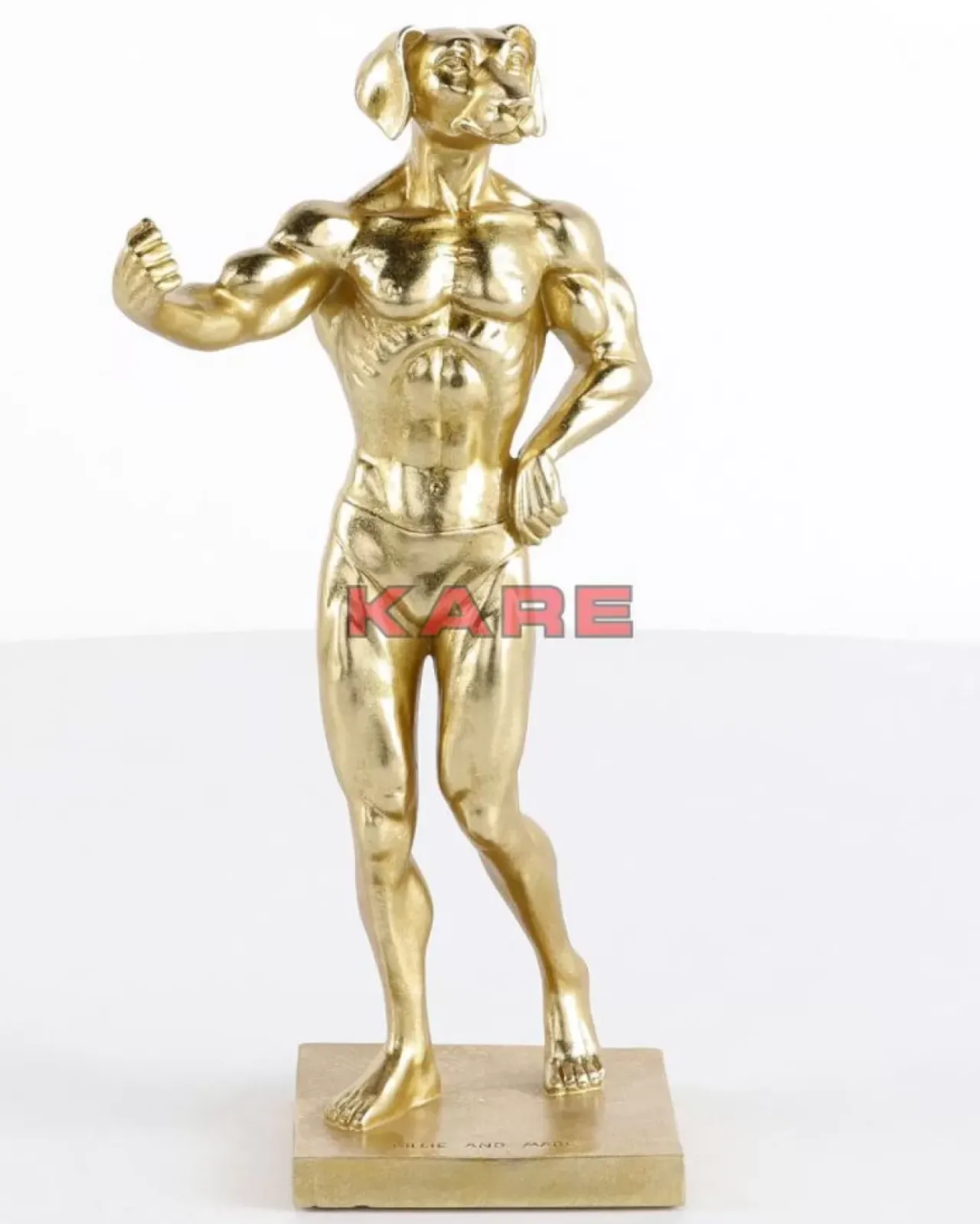 KARE Design Deko & Geschenkartikel-Deko Objekt Muscle Dog Gold