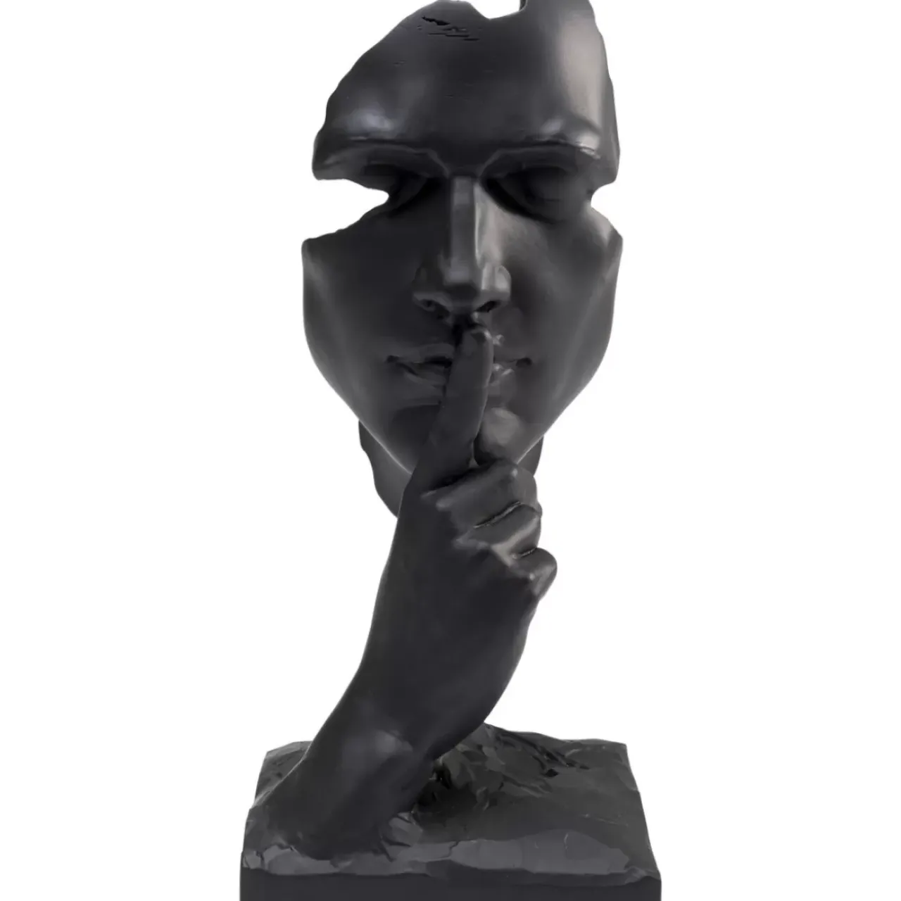 KARE Design Deko & Geschenkartikel-Deko Objekt Quiet Face Schwarz 31Cm