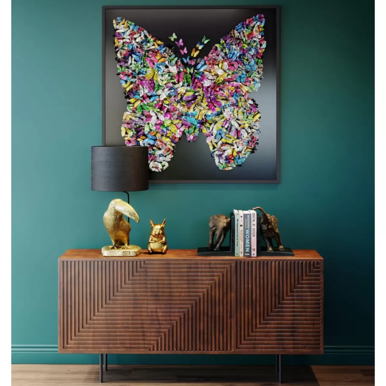 KARE Design Bilder-Deko Rahmen Farfalla 120X120Cm