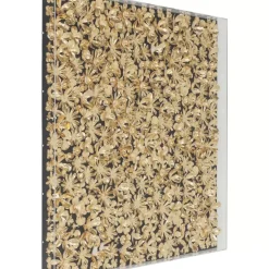KARE Design Bilder-Deko Rahmen Gold Flower 120X120Cm
