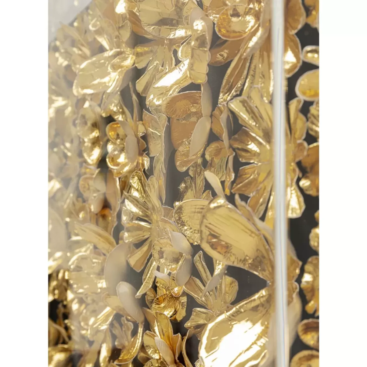 KARE Design Bilder-Deko Rahmen Gold Flower 80X80Cm