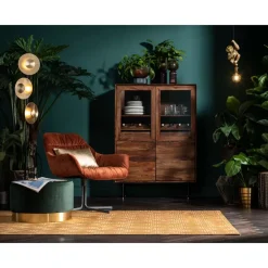 KARE Design Sessel-Drehsessel Bristol Rostrot