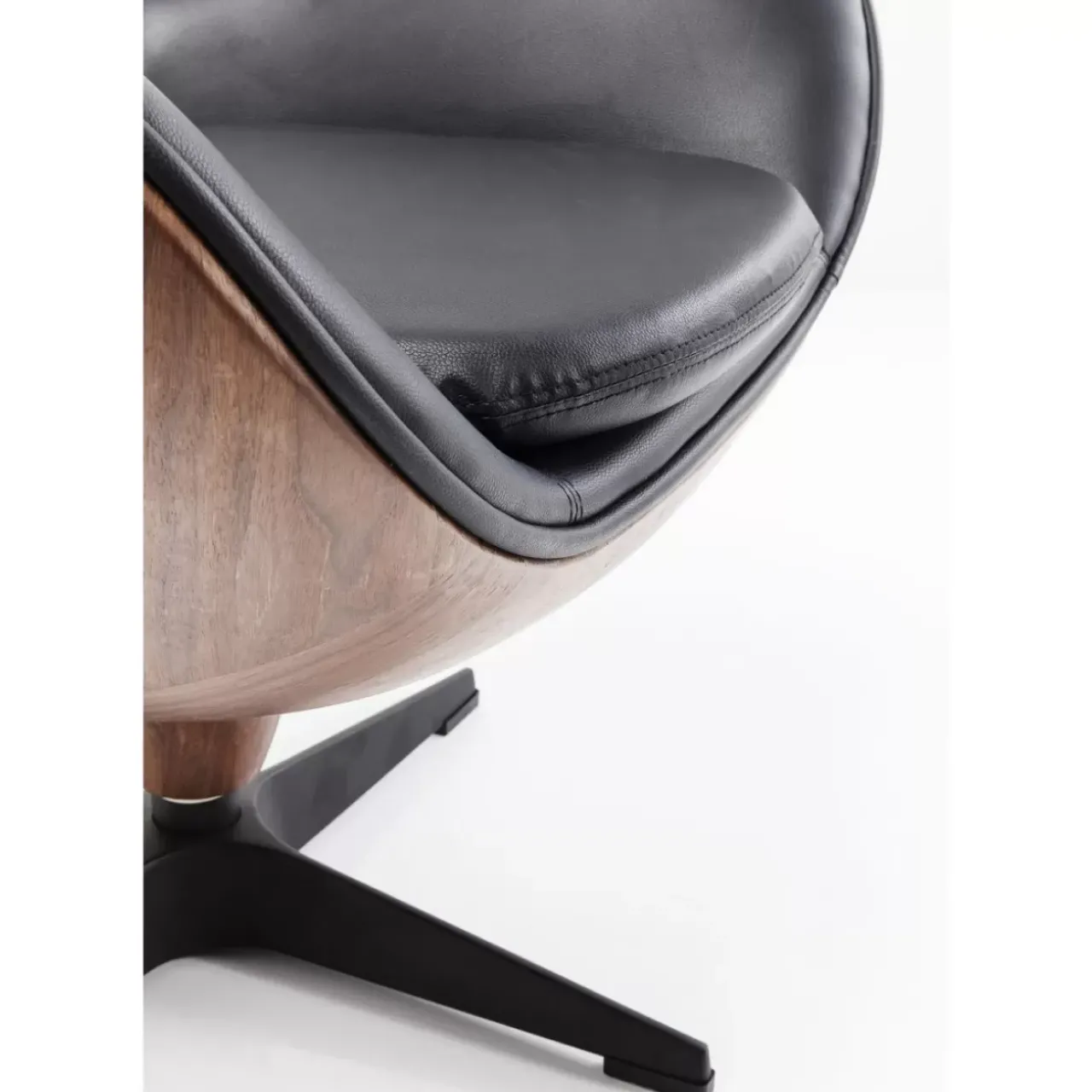KARE Design Sessel-Drehsessel Lounge Black Walnut