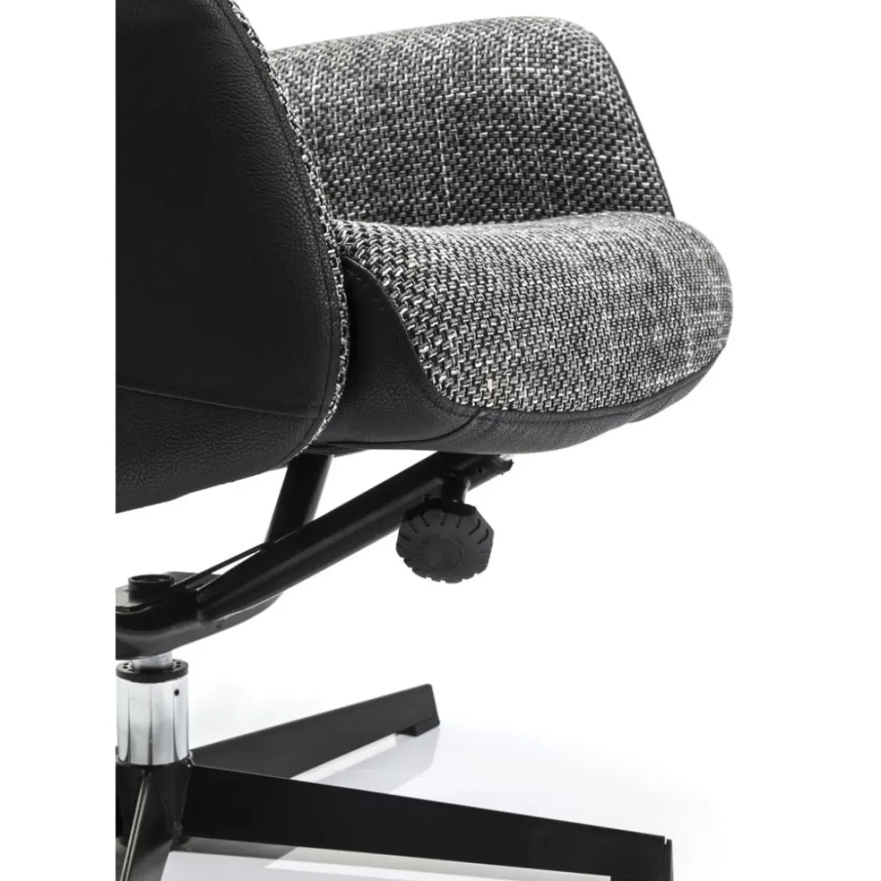 KARE Design Sessel-Drehsessel Mit Hocker Ohio Salt And Pepper