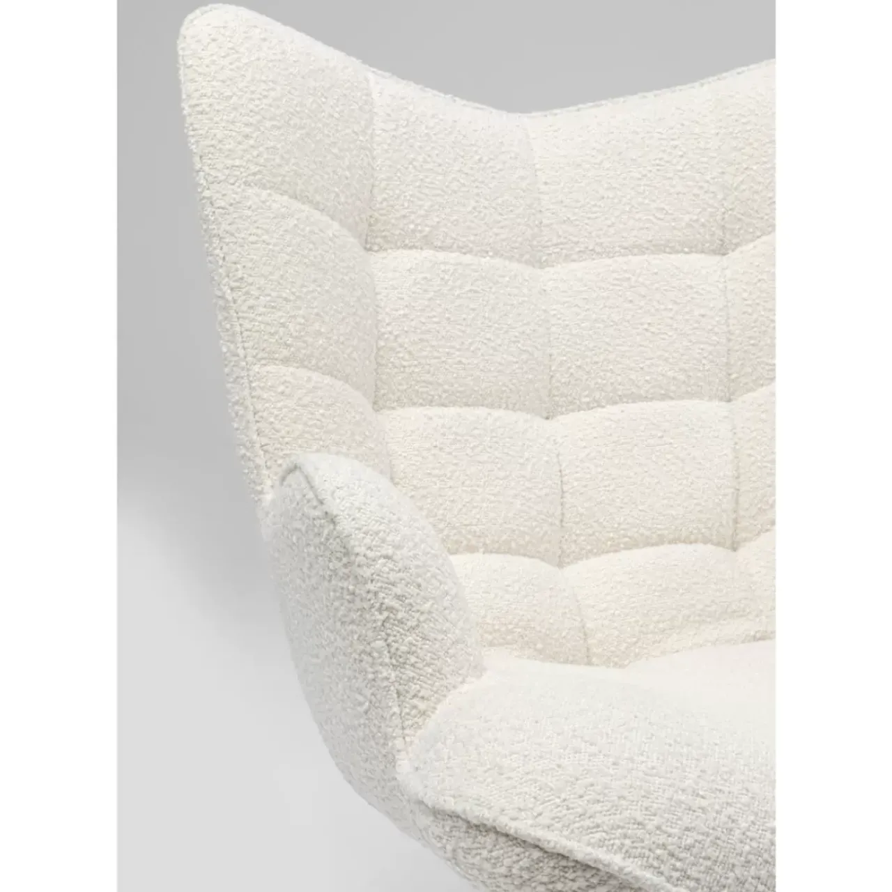 KARE Design Sessel-Drehsessel Oscar Boucle Creme
