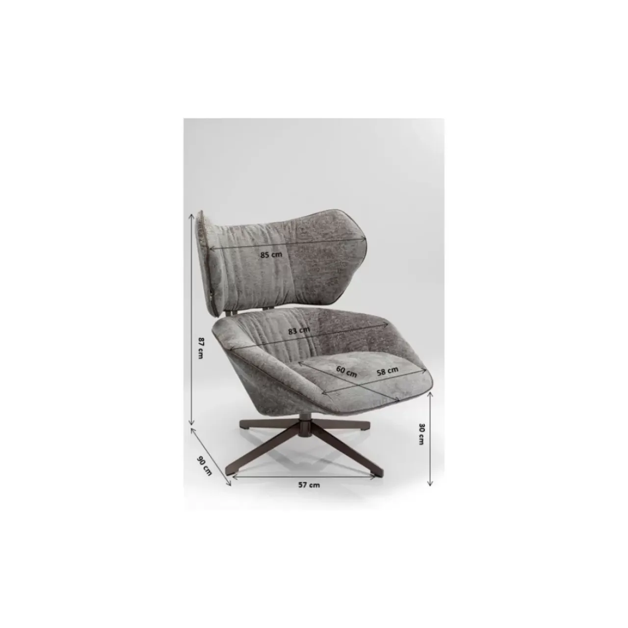 KARE Design Sessel-Drehsessel Oval Office