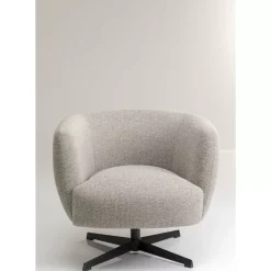 KARE Design Sessel-Drehsessel Peony Grau