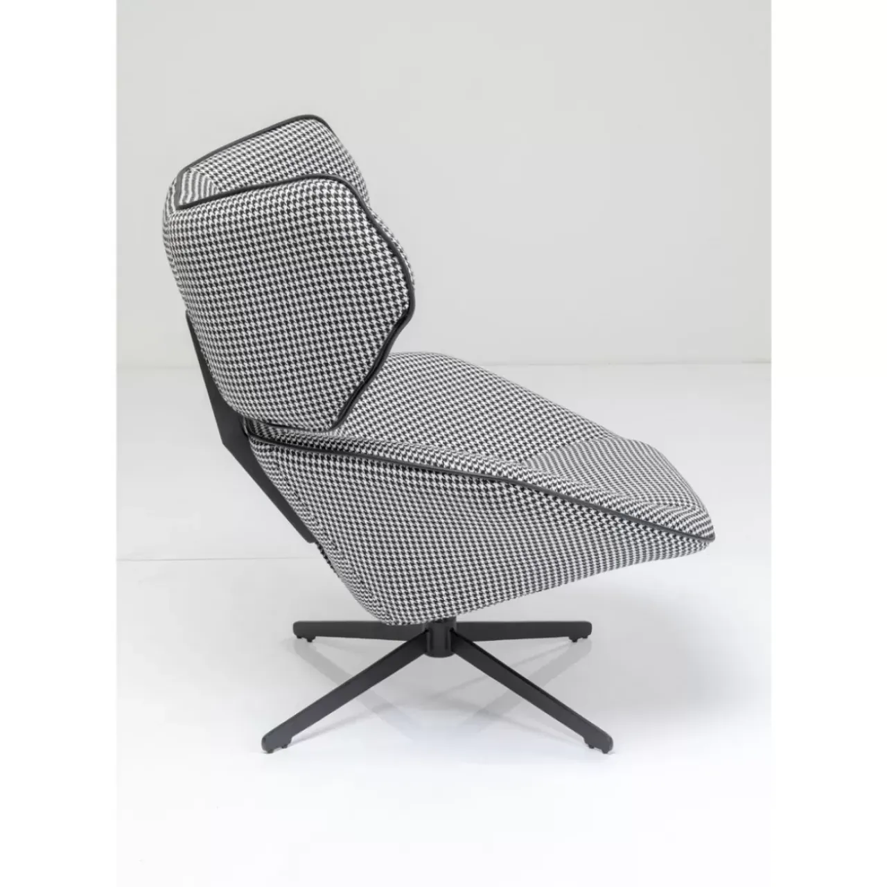 KARE Design Sessel-Drehsessel Toledo Schwarz Weiss