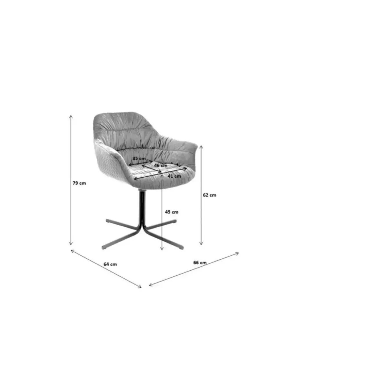 KARE Design Stühle-Drehstuhl Colmar Gelb