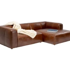 KARE Design Sofas & Couches-Ecksofa Cubetto Leder Braun