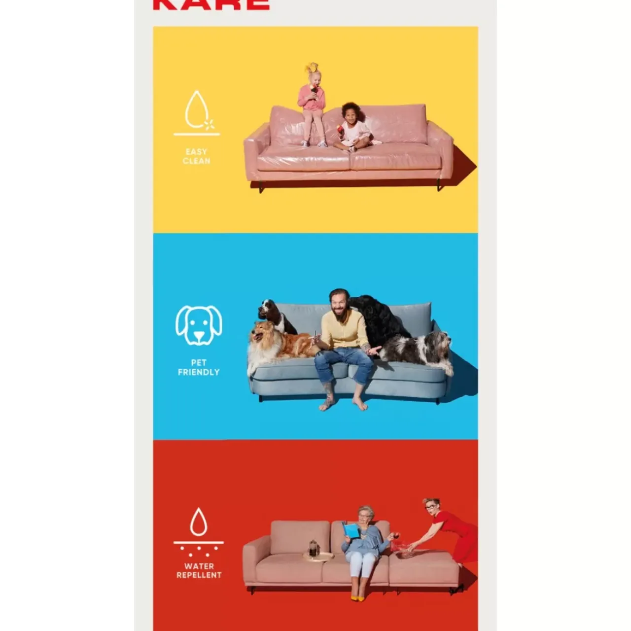 KARE Design Sofas & Couches-Ecksofa Gianni Creme Rechts