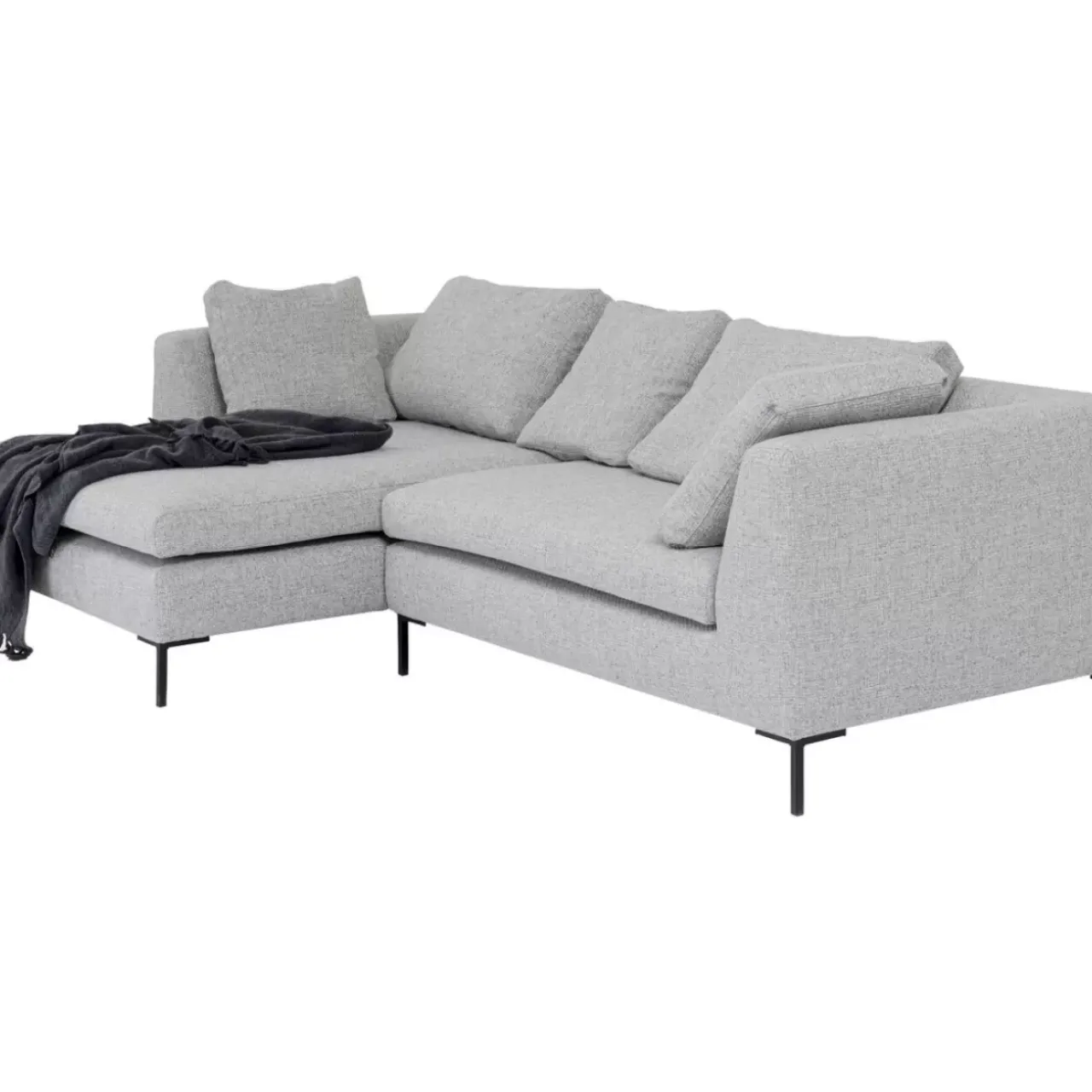 KARE Design Sofas & Couches-Ecksofa Gianni Dolce Hellgrau Links