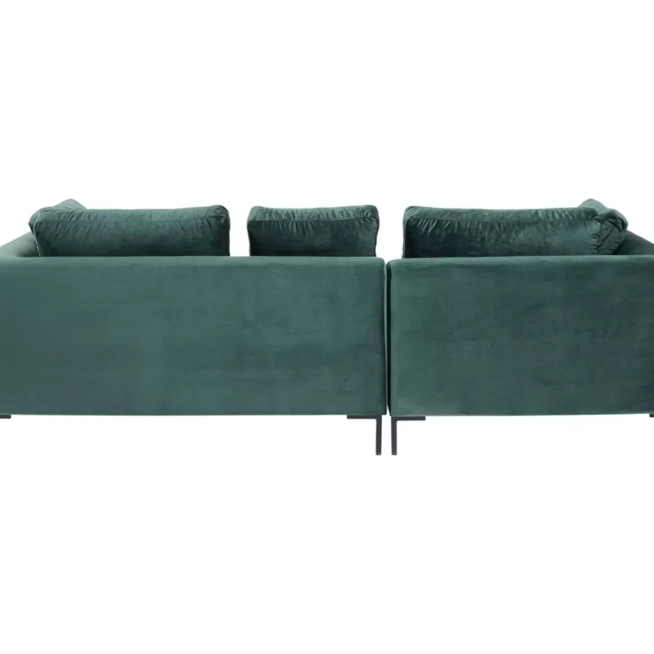 KARE Design Sofas & Couches-Ecksofa Gianni Small Velvet Dunkelgrun Links