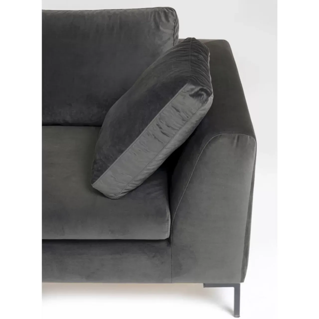 KARE Design Sofas & Couches-Ecksofa Gianni Small Velvet Grau Links