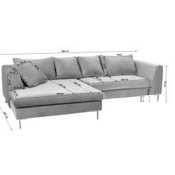KARE Design Sofas & Couches-Ecksofa Gianni Velvet Dunkelgrun Rechts Schwarz