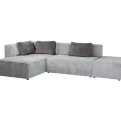 KARE Design Sofas & Couches-Ecksofa Infinity Ottomane Grau Links
