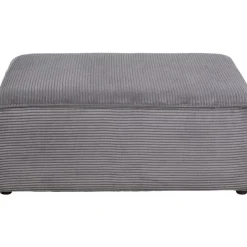 KARE Design Sofas & Couches-Ecksofa Infinity Ottomane Cord Grau Rechts