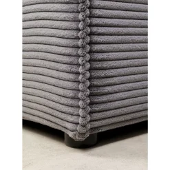 KARE Design Sofas & Couches-Ecksofa Infinity Ottomane Cord Grau Rechts